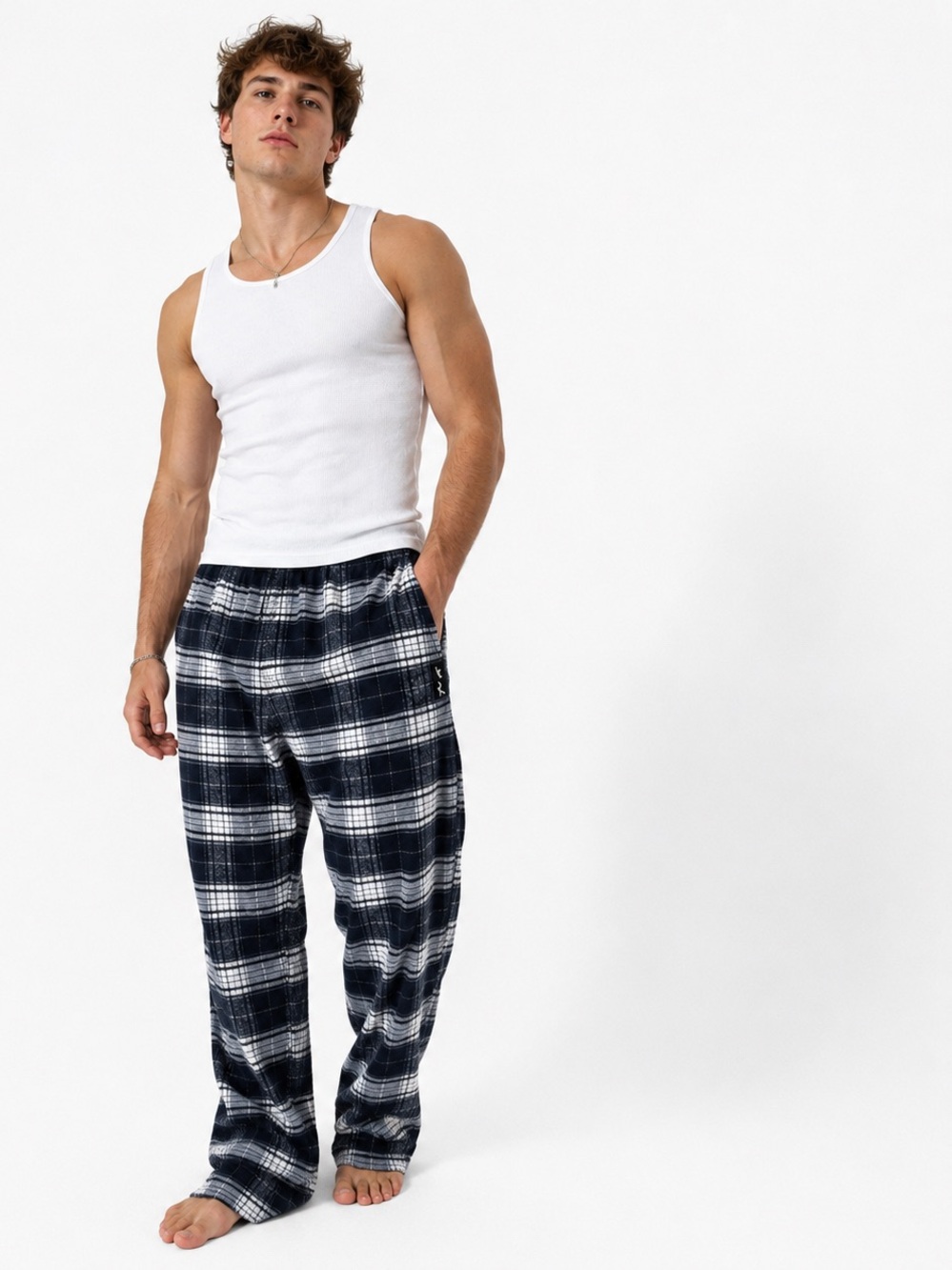 Hollister Black & White Plaid Sleep pants